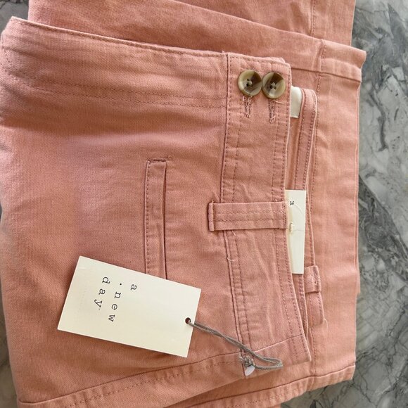 A New Day Cropped Pants Dusty Pink Coral - NWT - Size 12 - Picture 2 of 4